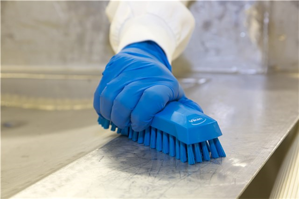 Perie de mana M, peri medii, 165 mm, albastra - Vikan