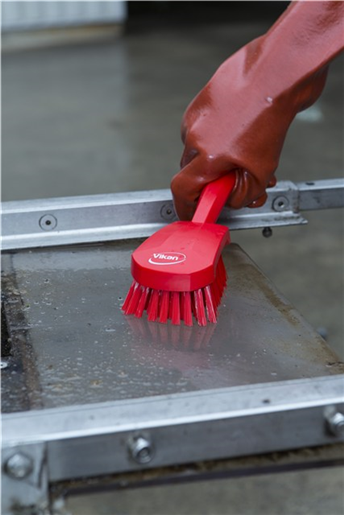 Perie cu maner scurt, peri medii, 270 mm, albastra - Vikan