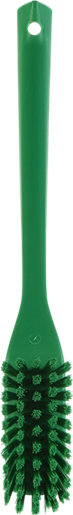 Perie ingusta cu maner lung, 420 mm, peri duri, verde - Vikan verde