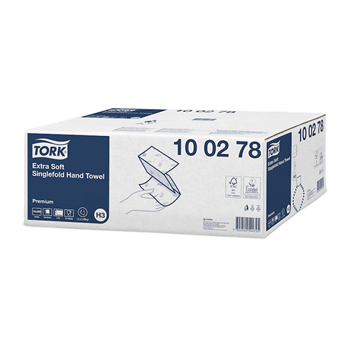 Prosoape de maini din hartie, pliate in V Extra Soft Singlefold  - Tork 