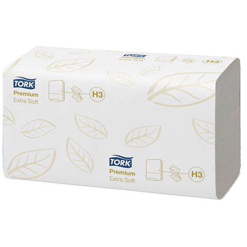 Prosoape de maini din hartie, pliate in V Extra Soft Singlefold  - Tork
