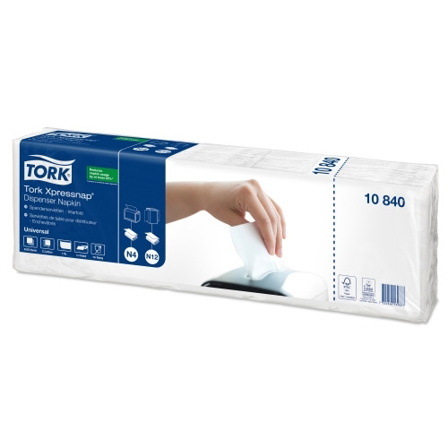 Servetele 21.3 x 33 cm 1 strat, Xpressnap albe - Tork