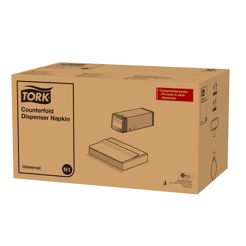 Servetele de masa 33 x 30 cm, 1 strat, alb - Tork 