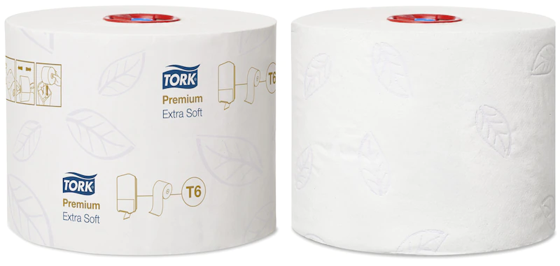 Hartie igienica rola compacta Extra Soft - Tork Twin Mid-Size 