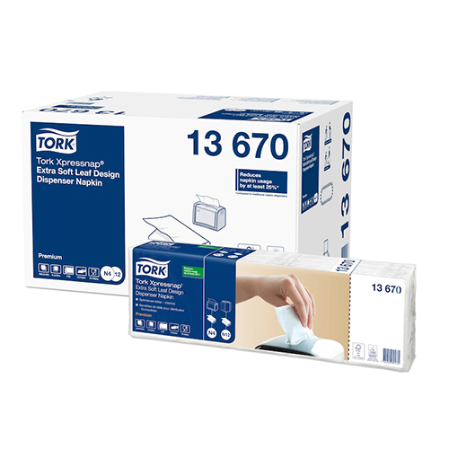 Servetele de masa pentru dispenser Xpressnap Extra Soft,1/4 alb - Tork