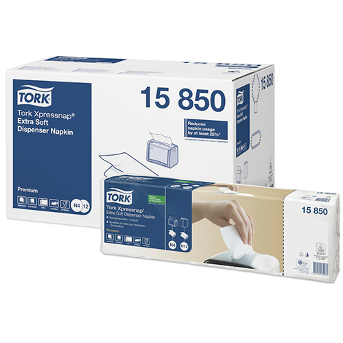 Servetele de masa pentru dispenser Xpressnap, Extra Soft 1/2 alb - Tork Extra Soft