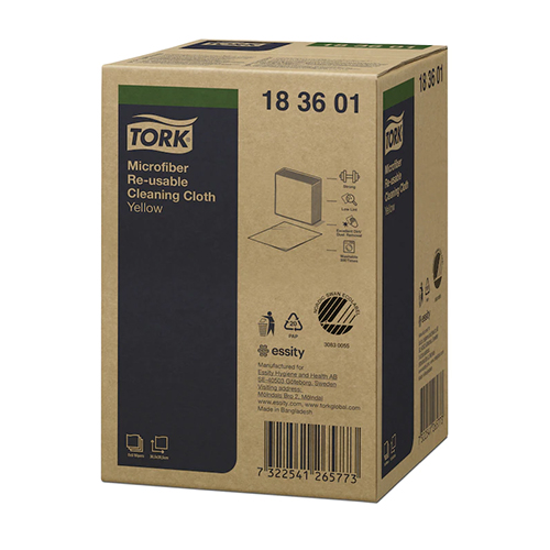 Laveta din microfibra Microfibre Reusable, galben - Tork 