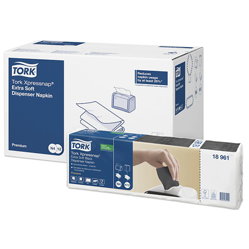 Servetele de masa pentru dispenser Xpressnap, Extra Soft 1/2 negru - Tork
