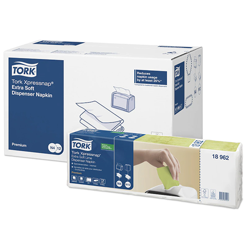 Servetele de masa pentru dispenser Xpressnap, Extra Soft 1/2 lime - Tork