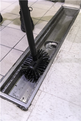 Perie pentru rezervoare 205 mm, peri medii, albastra - Vikan