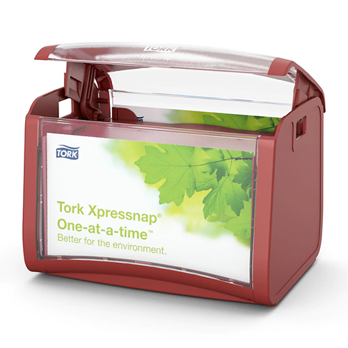 Dispenser servetele de masa Xpressnap Table Top, rosu - Tork 