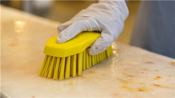 Perie de mana L, peri duri, 200 mm, albastra - Vikan