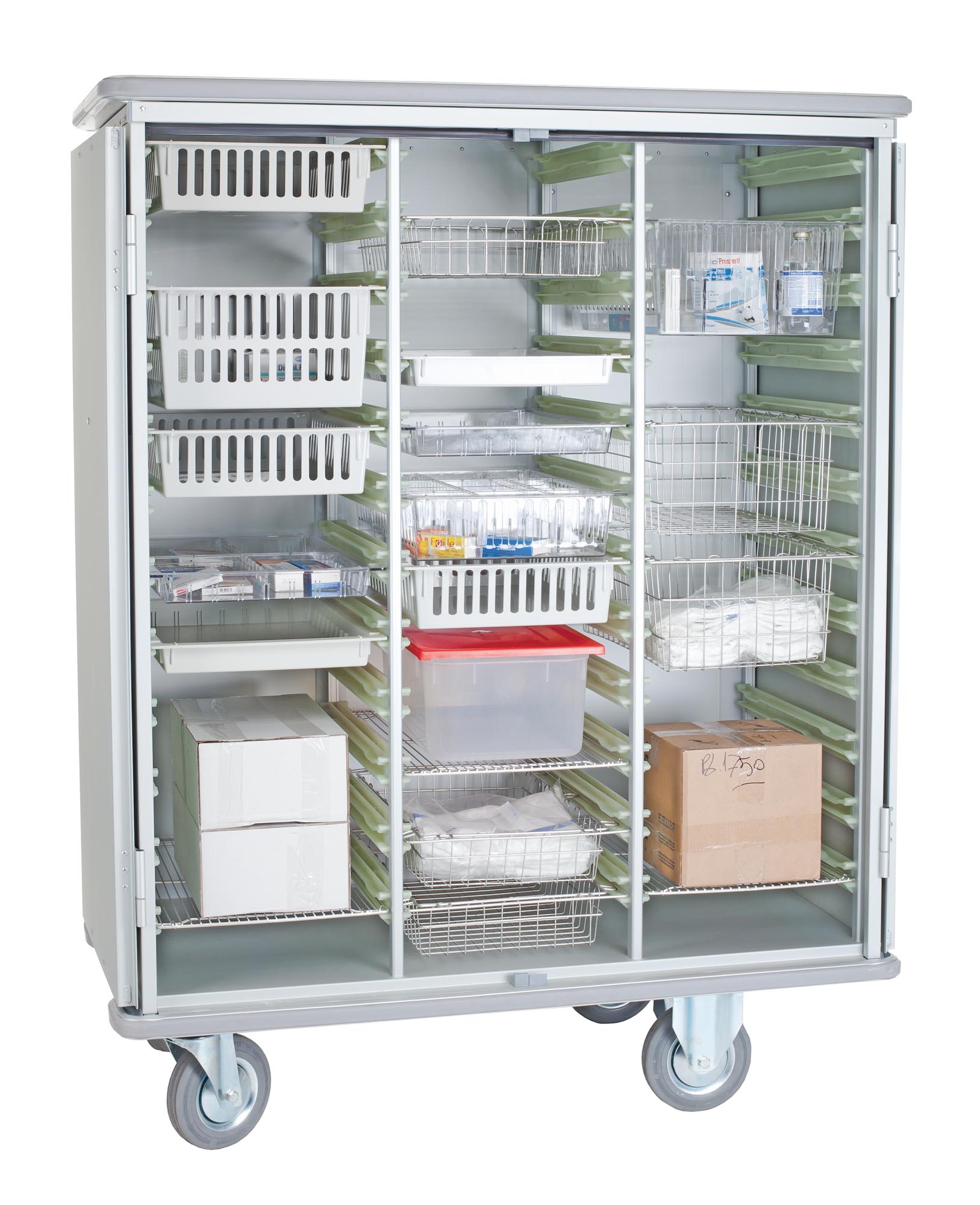 Carucior modular cu 3 sectiuni 3180 CR, capacitate 36 tavi  - ALVI