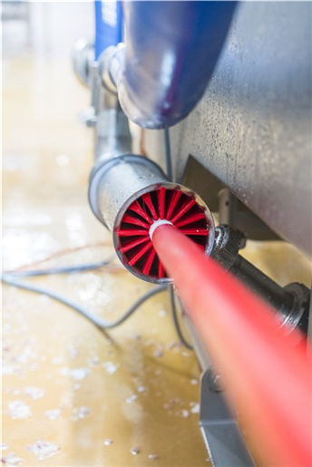 Perie pentru masina tocat carne Ø135 mm, peri medii, albastra - Vikan