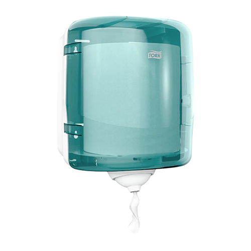 Dispenser prosoape maini rola cu derulare centrala mare Reflex  - Tork turcoaz