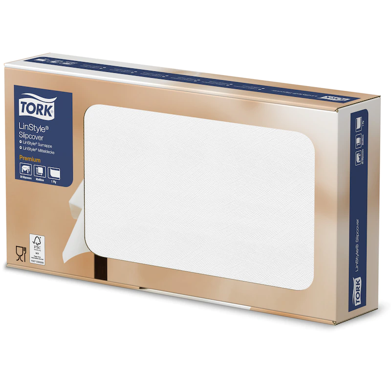Husa protectie masa 80 x 80 cm, alb - Tork