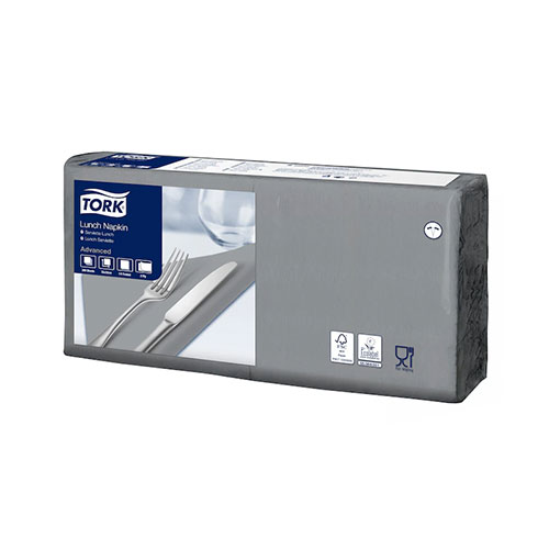 Servetele de masa, 1/4, 33 x 33 cm, Lunch , Alb - Tork gri 