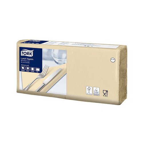 Servetele de masa, 1/4, 33 x 33 cm, Lunch , Alb - Tork galben 