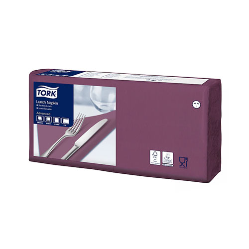 Servetele de masa, 1/4, 33 x 33 cm, Lunch , Alb - Tork violet 