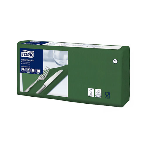 Servetele de masa, 1/4, 33 x 33 cm, Lunch , Alb - Tork verde 