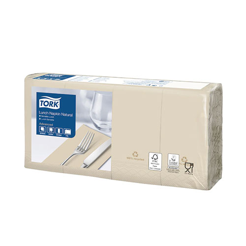 Servetele de masa impaturite 1/8, Lunch, alb - Tork natural 