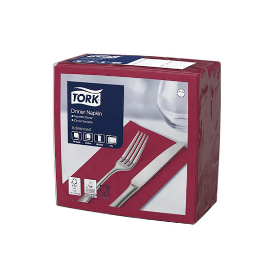Servetele de masa Dinner impaturite 1/8 - 39 x 39 cm, alb - Tork bordo 