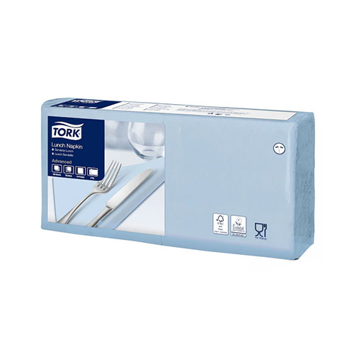 Servetele de masa, 1/4, 33 x 33 cm, Lunch , Alb - Tork albastru 