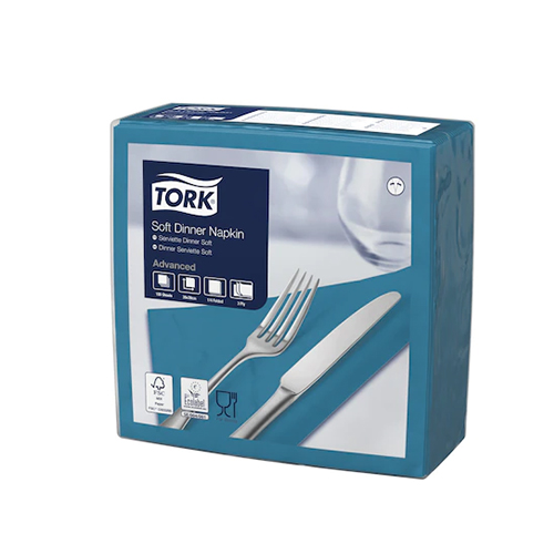 Servetele de masa 3 straturi Dinner 39 x 39 cm 100 buc 1/4,maro - Tork smarald 