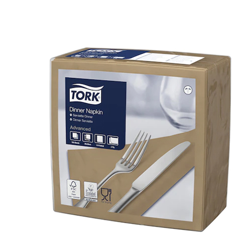 Servetele de masa Dinner 2 straturi 39 x 39 cm, alb - Tork maro 