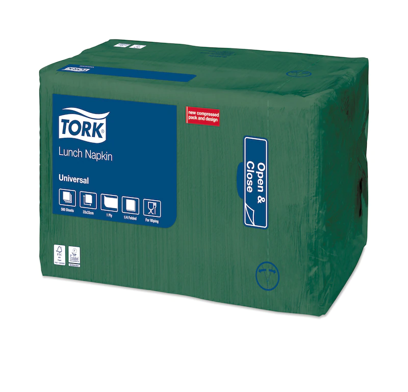 Servetele de masa 33 x 33 cm,alb - Tork verde 