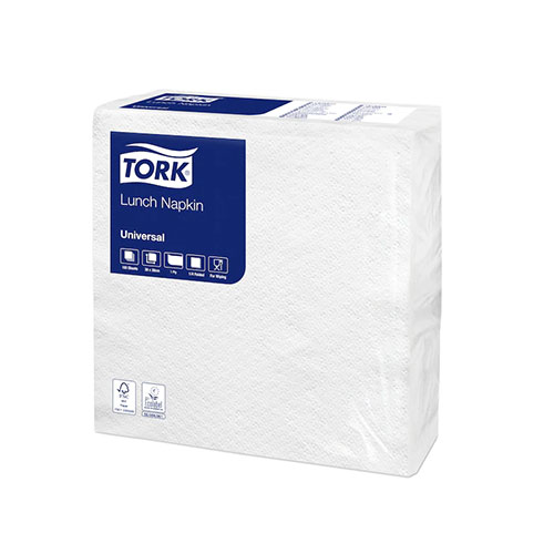 Servetele de masa 30 x 30 cm, alb - Tork
