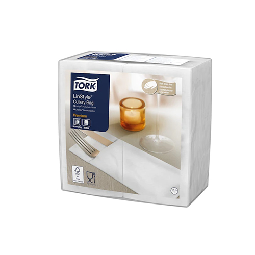 Suport tacamuri tip servetel Premium 39x39 cm,alb - Tork