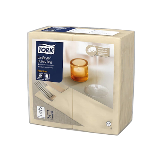 Suport tacamuri tip servetel Premium 39x39 cm,alb - Tork crem 