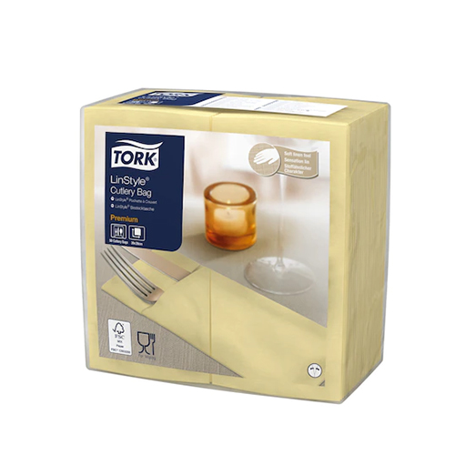 Suport tacamuri tip servetel Premium 39x39 cm,alb - Tork galben 