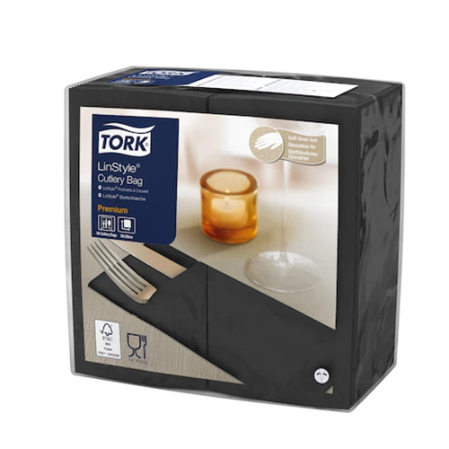 Suport tacamuri tip servetel Premium 39x39 cm,alb - Tork negru 