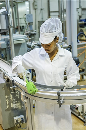 Perie cu maner scurt, peri duri, 270 mm, albastra - Vikan