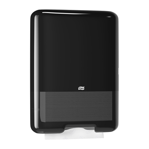 Dispenser prosoape maini pliate in V, negru - Tork Singlefold negru