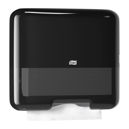 Dispenser prosoape maini pliate in V, negru - Tork Singlefold/C-fold Mini negru