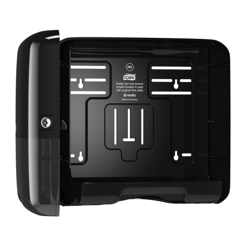 Dispenser prosoape maini pliate in V, negru - Tork Singlefold/C-fold Mini negru
