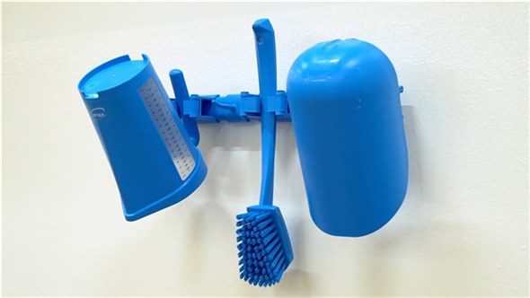 Suport perete Hygienic Hi-Flex 3-5 produse 420 mm, roz - Vikan roz