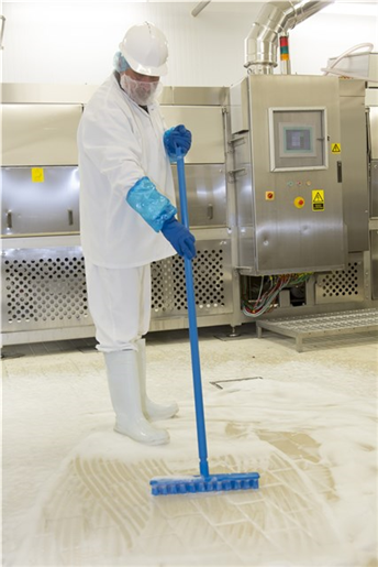 Perie pardoseli UST cu peri duri 400 mm, albastra - Vikan