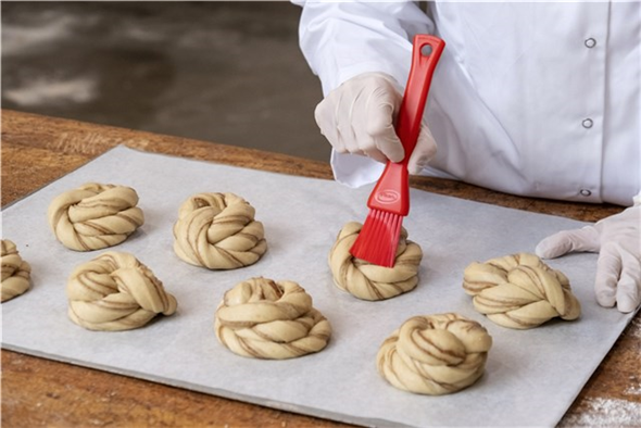 Pensula patiserie, 30 mm, peri moi, Vikan, alb