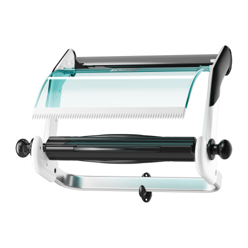 Dispenser perete role-lavete industriale, albastru - Tork turcoaz