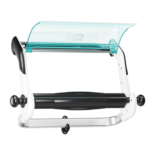 Dispenser perete role-lavete industriale, albastru - Tork turcoaz