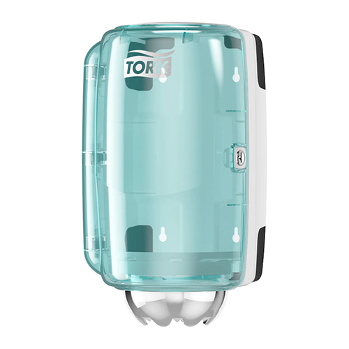 Dispenser prosoape de maini cu derulare centrala, turcoaz - Tork 