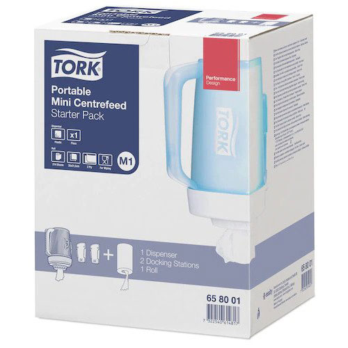 Starter Pack cu dispenser de prosoape hartie, rola cu derulare centrala, Mini - Tork