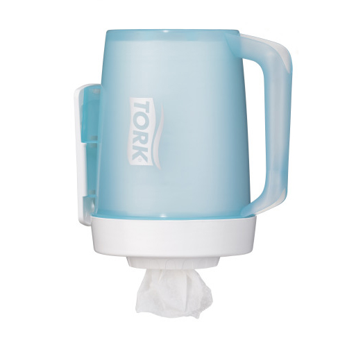 Dispenser portabil role-lavete industriale Mini Centrefeed, bleu - Tork