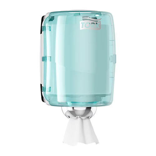 Dispenser prosoape de maini cu derulare centrala, turcoaz - Tork 