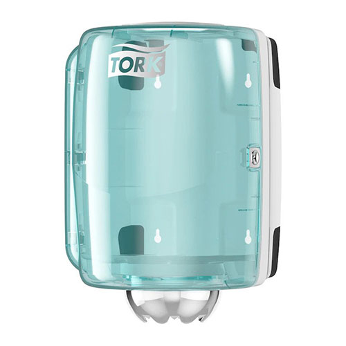 Dispenser prosoape de maini cu derulare centrala, turcoaz - Tork