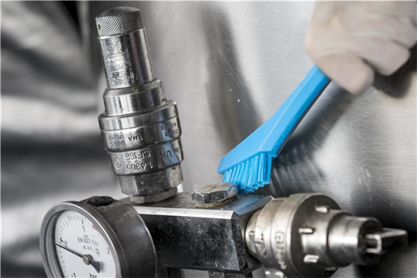 Perie ingusta cu peri extra-duri, 205 mm, albastra - Vikan